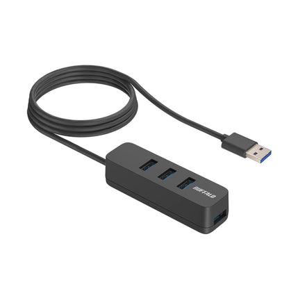 BUFFALO 4-Port USB Hub BSH4U145U3BK Black Plastic USB 3.2 Gen1