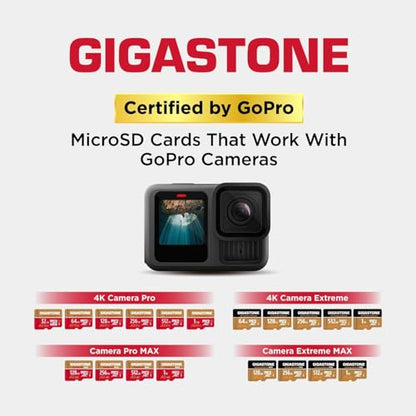 Gigastone 128GB Micro SDXC UHS-I U3 A2 V30 4K Video Memory Card