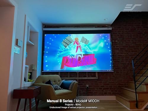 Elite Screens 100-INCH M100H 16:9 Manual Pull-Down Projection Screen