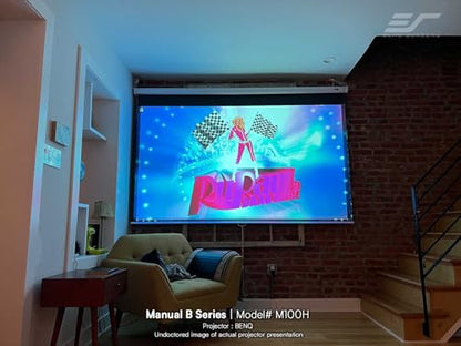 Elite Screens 100-INCH M100H 16:9 Manual Pull-Down Projection Screen