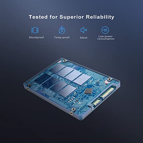 JOIOT 512GB X12-Black Internal Solid State Drive SATA III 2.5-inch 550MB/s Read 450MB/s Write