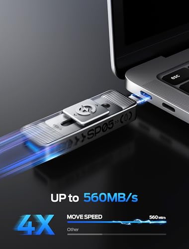 MOVE SPEED 1TB SP05 USB 3.0 Solid State Drive, Portable SSD, 560MB/s Read Speed