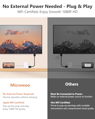 Microwoo 1080P Lightning to HDMI Adapter RM