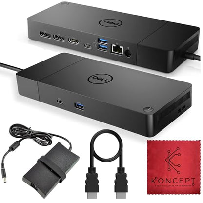 Koncept 180W WD19S Docking Station Ethernet, HDMI, USB - 8 Ports, Black