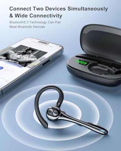 Orancu D2 Bluetooth Wireless Earbuds for Adults with Noise Cancellation and 15 Hours Playback - Black
