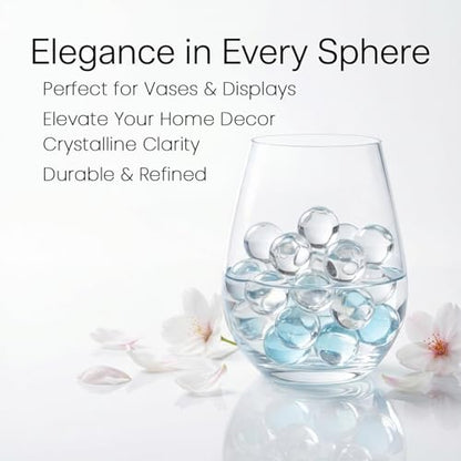 Sukh 1LB QWL72-GlassBeads-Clear 190 Count Round Glass Beads