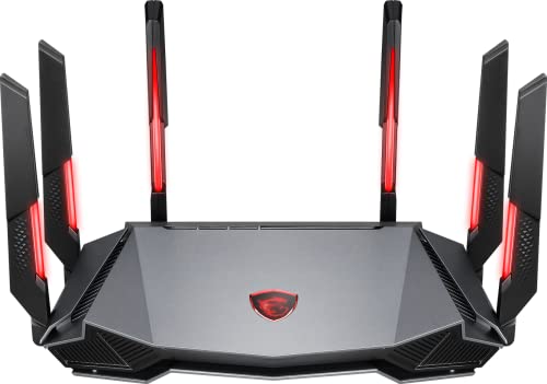 MSI TRI-BAND RADIX AXE6600 Wi-Fi Router 802.11ax 6.6 Gbps 2500 Mbps Ethernet