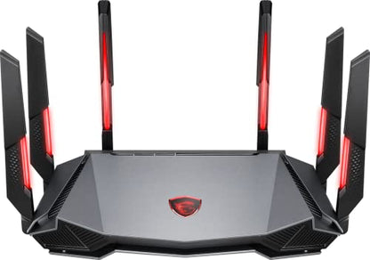 MSI TRI-BAND RADIX AXE6600 Wi-Fi Router 802.11ax 6.6 Gbps 2500 Mbps Ethernet