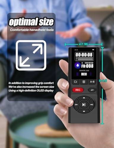 Jaswill 64GB A1 USB Digital Voice Recorder for Personal Computer