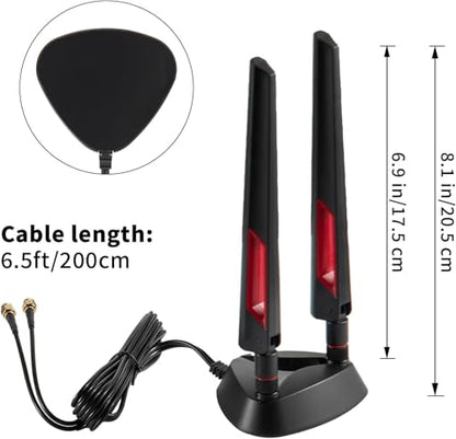 Eifagur 9dBi WiFi 7 Antenna RP-SMA Connector 50 Ohms Radio