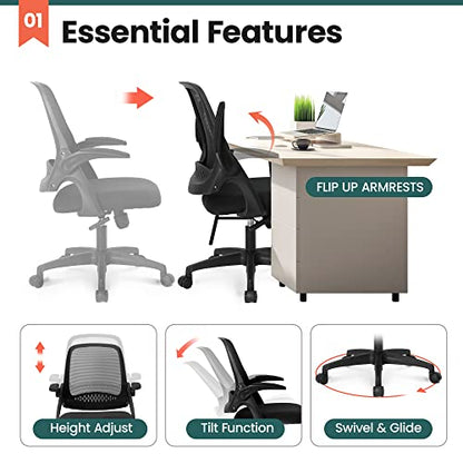NEO CHAIR Mesh Chair NEC-BLACK Adjustable Height, Ergonomic, Indoor Office Chair