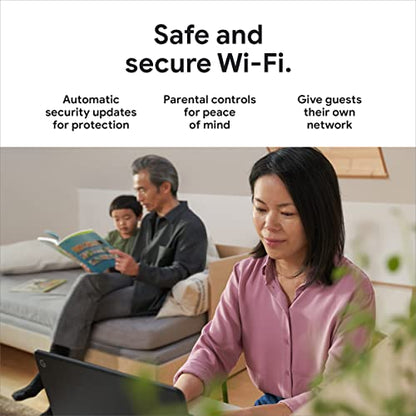 Google Nest WiFi Pro - Model G6ZUC - Wi-Fi 6E - 500Mbps Upstream - Mesh Network - Snow