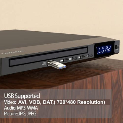Delleson Compact DVD Player Model B08YFBWTRL 1280×720 720p CD/DVD Player