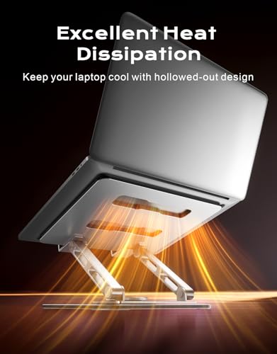 RIWUCT Tower Laptop Stand B25, Adjustable Height, Portable, Ergonomic Design, Compatible with Laptops 10-16 inches