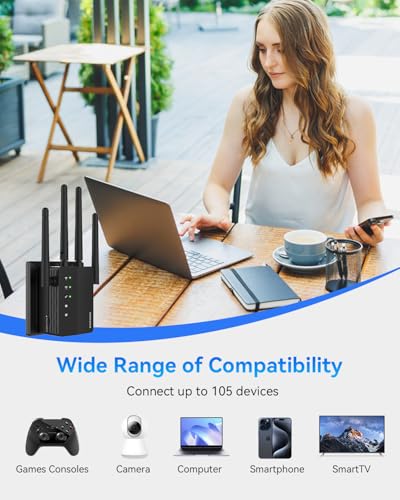 GEYILO 1200Mbps Dual Band 5GHz WiFi Extender WD-R1206U