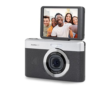 Kodak 13MP C1 Compact Digital Camera with 4X Zoom, 180° Flip Screen, Full HD Video