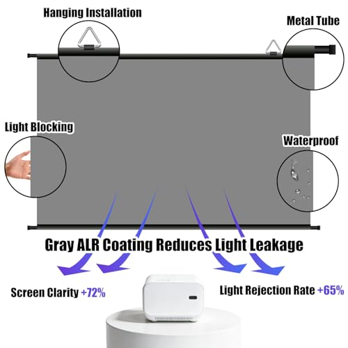 XIAOHUI 120 Inch 120 inch 4K Projection Screen 16:9 HD