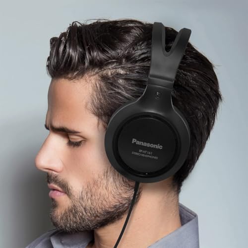 Panasonic RP-HT161-K Over Ear Headphones 32 Ohms 27 kHz Wired Headphones