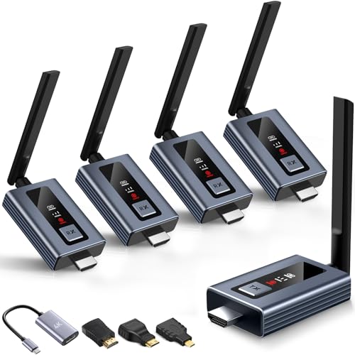 Lielyhod HDMI Wireless Transmitter/Receiver with LED Display Q62 1080P HD