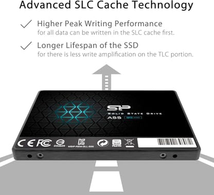 Silicon Power 1TB Solid State Drive SATA III 2.5" 7mm Model A55 Internal SSD