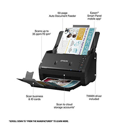 Epson 11.6" x 6.6" x 6.9" B11B263201 300 DPI Document Scanner