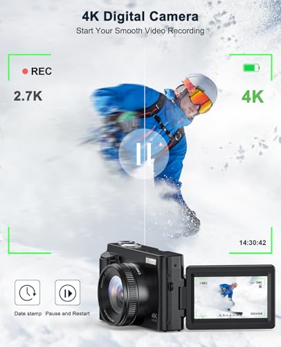 Zostuic Compact DC101 48MP 2160p CMOS Digital Camera