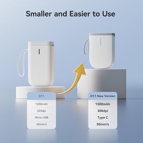 NIIMBOT D11_H Portable Thermal Monochrome Label Maker 300DPI Bluetooth