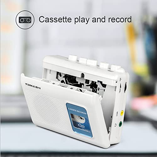 TOMASHI 4.57 x 3.54 x 1.38 inches F-119F-318F Mono Battery Powered Portable Cassette Recorder