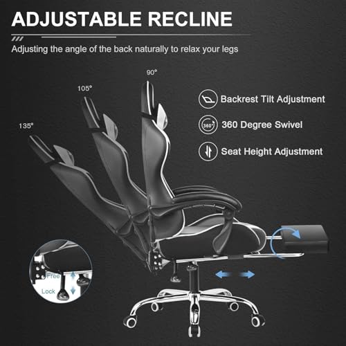 GTPLAYER 20.05in x 20.08in x 49.21in GT800A Indoor Office Chair