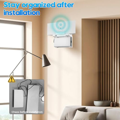 Pwzisu 6.87" x 3.14" x 5.43" D1 1000 Mbps Wi-Fi 6 Satellite Router Mount - White