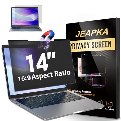 JEAPKA 14 Inch Magnetic Privacy Filter 12.2" x 6.18" Anti-Glare