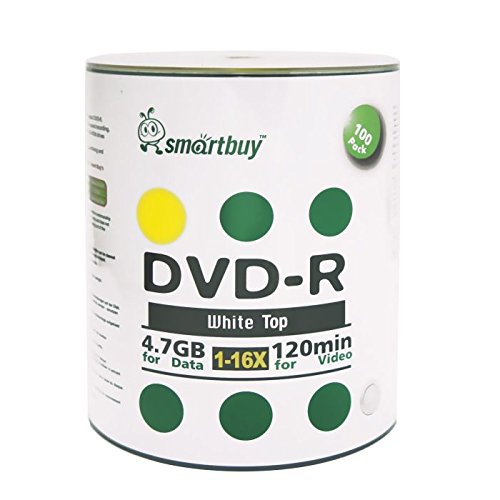 Smartbuy 200 Count DVD-R 4.7GB 16X 120 Minutes Non-Printable Disc