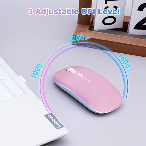 AZTZATZ Wireless Bluetooth Mouse Model Number: Wireless Bluetooth Mouse, Connectivity: Bluetooth 5.2/2.4G, DPI: 1600