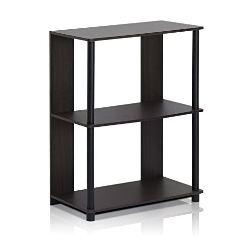 Furinno 3-Tier Bookcase 15070WNBK 23.62in Width 29.8in Height Engineered Wood Home & Office Furnishing