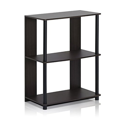 Furinno 3-Tier Bookcase 15070WNBK 23.62in Width 29.8in Height Engineered Wood Home & Office Furnishing