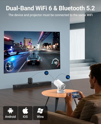DreamFair 5.7" x 4.8" x 6.69" HY300Ultra 1280 x 720 LED Portable Projector