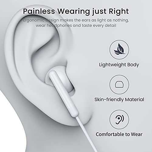 BENEWY ME540 USB C Headphones Wired Earbuds with Microphone 14.2mm Drivers