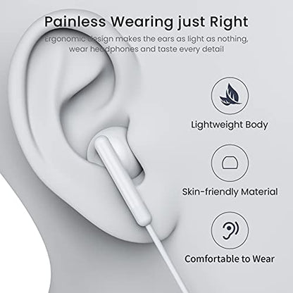 BENEWY ME540 USB C Headphones Wired Earbuds with Microphone 14.2mm Drivers