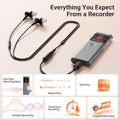 Yorlu 64GB B2-1 Stereo Voice Recorder