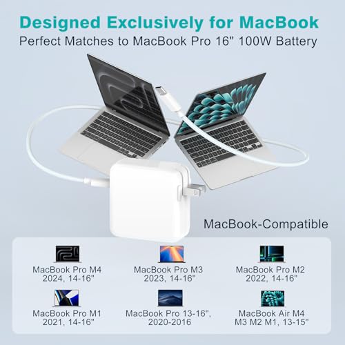 SATURNDOCK 100W USB Type C Charger Compatible with MacBook Pro 16 14 15 13 12 inch and MacBook Air 15 13 inch