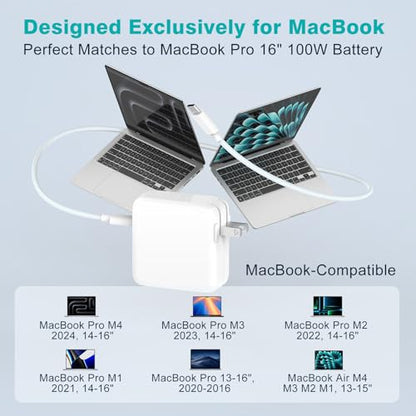 SATURNDOCK 100W USB Type C Charger Compatible with MacBook Pro 16 14 15 13 12 inch and MacBook Air 15 13 inch