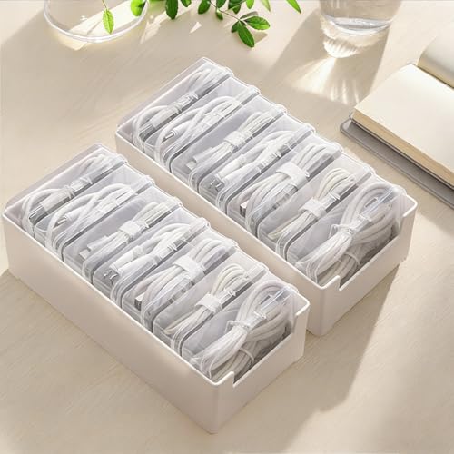 RayHenry 2 PCS RHSJXSNH-2 Portable Storage Organizer - Clear Plastic Desk Supply Case