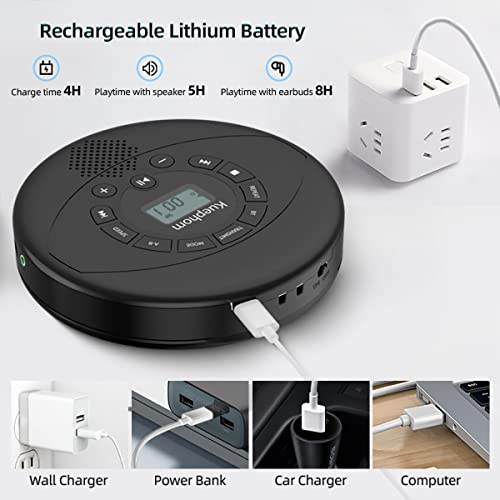 Kuephom 5.7 inch PM11 Portable CD Player with USB and AUX Connectivity