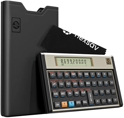 HP 12C Financial Calculator - Battery Powered - LCD Display - Black - Plastic Enclosure