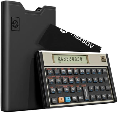 HP 12C Financial Calculator - Battery Powered - LCD Display - Black - Plastic Enclosure
