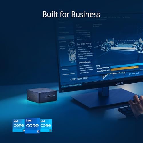 ASUS NUC 13 Pro Mini PC, Intel Core i7-1360P, 4K Resolution, Dual HDMI, Thunderbolt 4, 64GB RAM, SSD