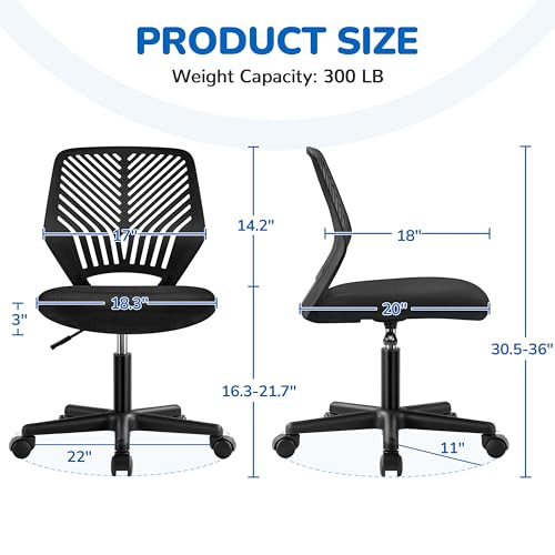 Yaheetech 20x22x36.5 Office Chair YT-0010368102 Adjustable Ergonomic Rolling