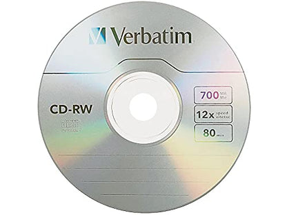 Verbatim 700MB 95155 12x CD-RW Media Disc 80 Minutes 25 Count Spindle