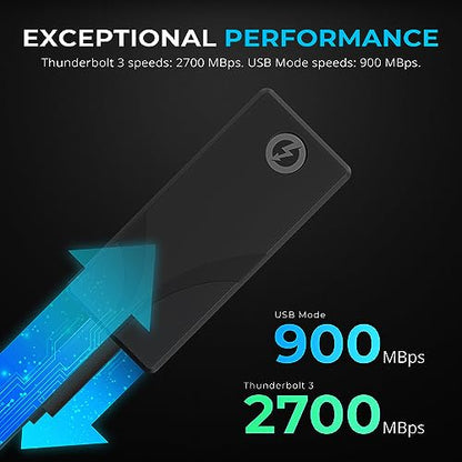 SABRENT 1TB SB-XTMN Thunderbolt 3 External SSD, 2700MBps, 2.5 Inches, Portable SSD