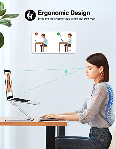 RIWUCT 9 x 9.2 x 1 inches B09 Adjustable Tower Laptop Stand for 10-16" Laptops